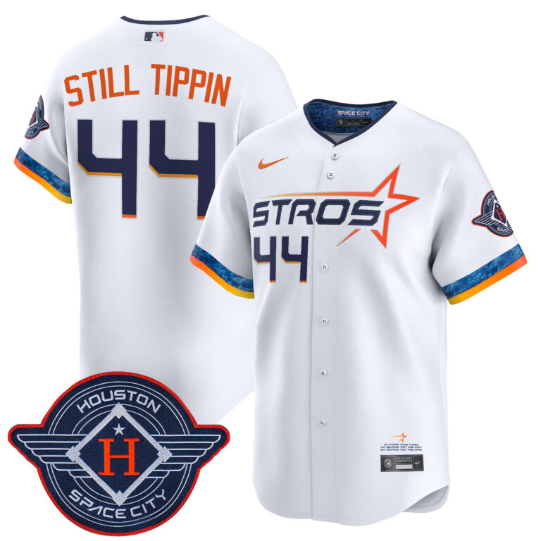 Men Houston Astros #44 Still Tippin white 2025 City Connect Vapor Limited Stitched Jersey->houston astros->MLB Jersey